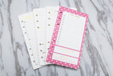 personal Planner Inserts /colorful Inserts /personal size planner insert /to do /pink today /weekly /daily planner insert/ notebook inserts