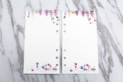 personal  Planner Inserts /colorful blank Inserts /personal size planner insert /leaves and grape planner  insert /colorful blank insert