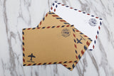 Kraft airmail Wedding Envelope /white airpmail envelopes /Kraft Paper Envelopes /white color airplane  envelopes