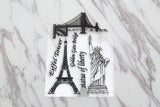 Eiffel Tower clear stamp /Golden gate bridge  Transparent Stamp/ Eiffel Tower Rubber Stamps/statue of liberty travel clear stamp