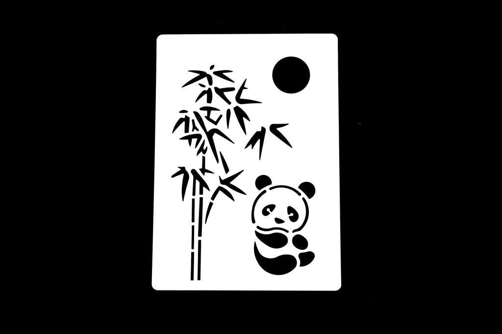 9pcs Of Panda Painting Stencils, 5.91 Inch Reusable Panda Mother With  Bamboo Stencils For Wood Carving Picture Engraving Scrapbooking Journal  Projects