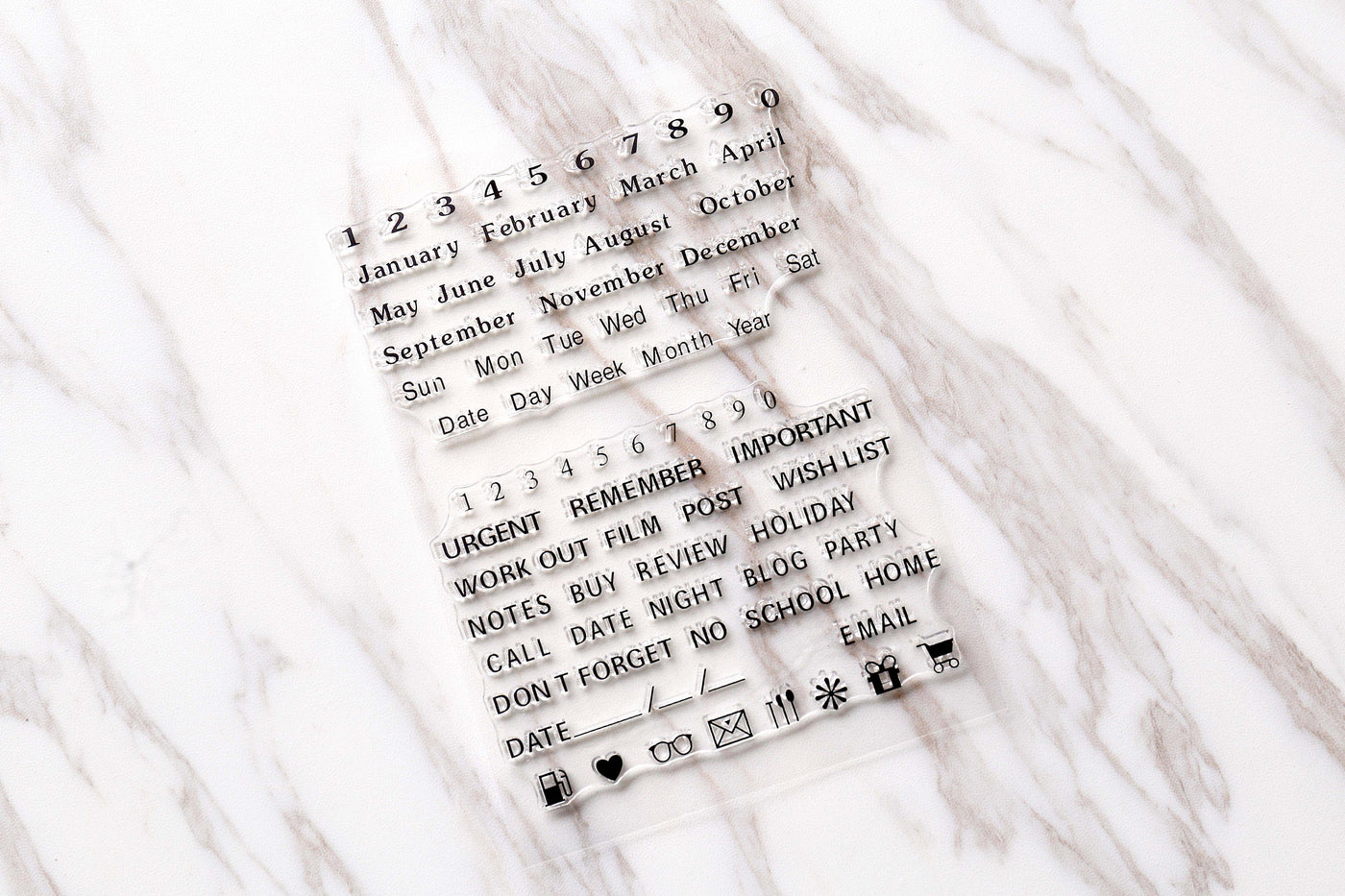 Weekly  Clear Rubber Stamp/months Clear Stamp/daily  transparent clear stamp/numbers clear stamp