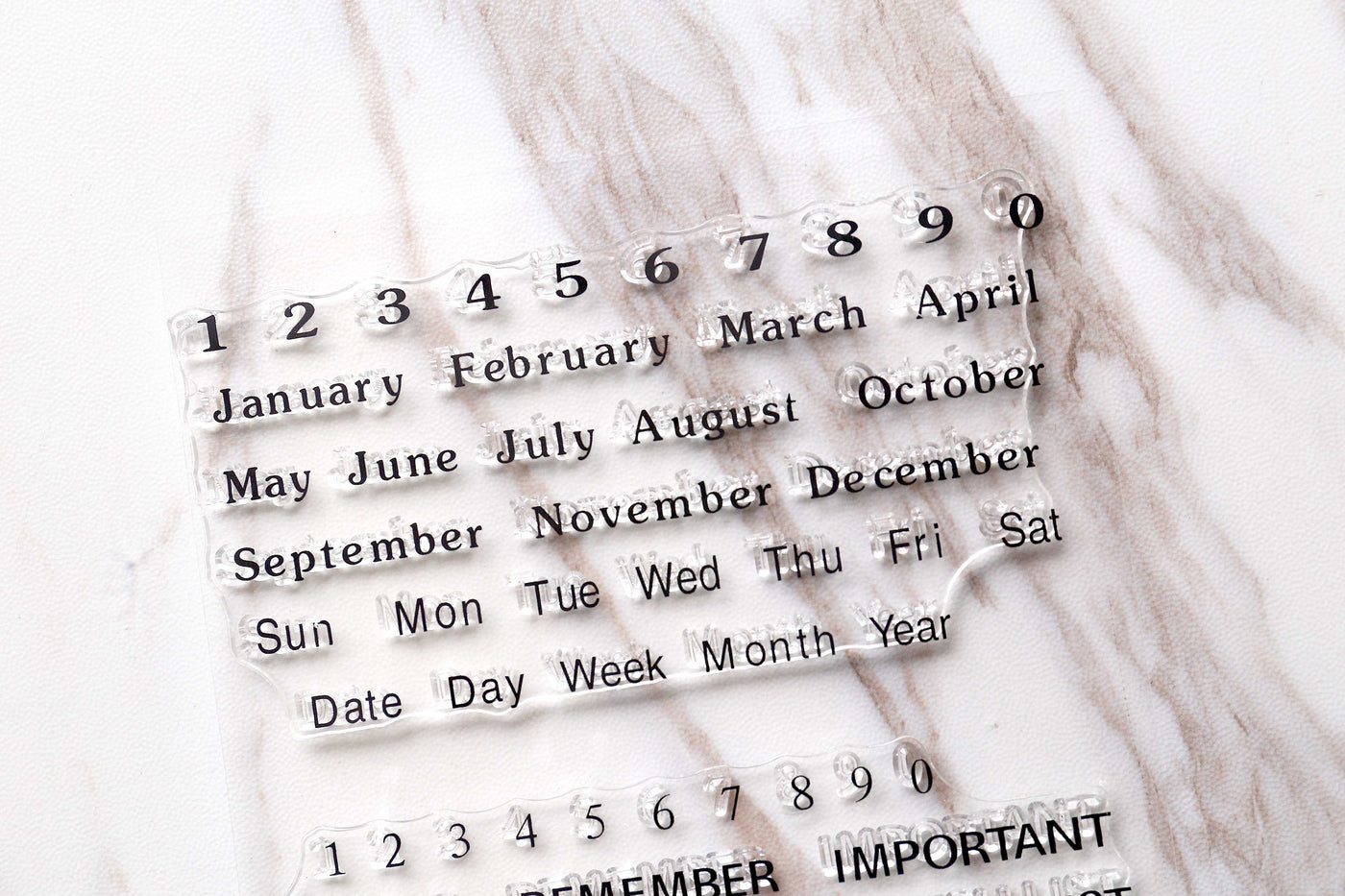 Weekly  Clear Rubber Stamp/months Clear Stamp/daily  transparent clear stamp/numbers clear stamp