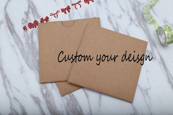 custom your design kraft paper sleeves /Recycled  Rigid Kraft Paper 3 CD Sleeves /Kraft sleeves /kraft envelope /CD envelopes