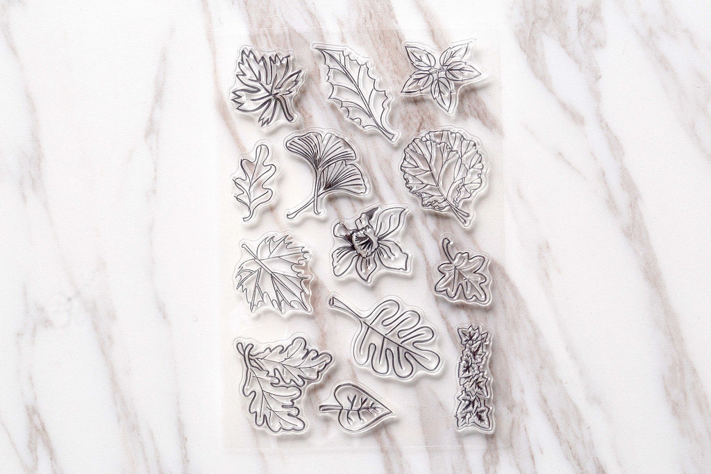 leaves  Clear Rubber Stamp/maple  leaves  Clear Stamp/cute leaves transparent clear stamp/beautiful leaves  clear stamp
