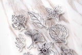 leaves  Clear Rubber Stamp/maple  leaves  Clear Stamp/cute leaves transparent clear stamp/beautiful leaves  clear stamp