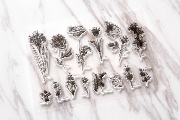 cute flowers  Clear Rubber Stamp/beautiful rose  Clear Stamp/lris peony ,poppy, tulip transparent clear stamp/lily many beautiful flowers