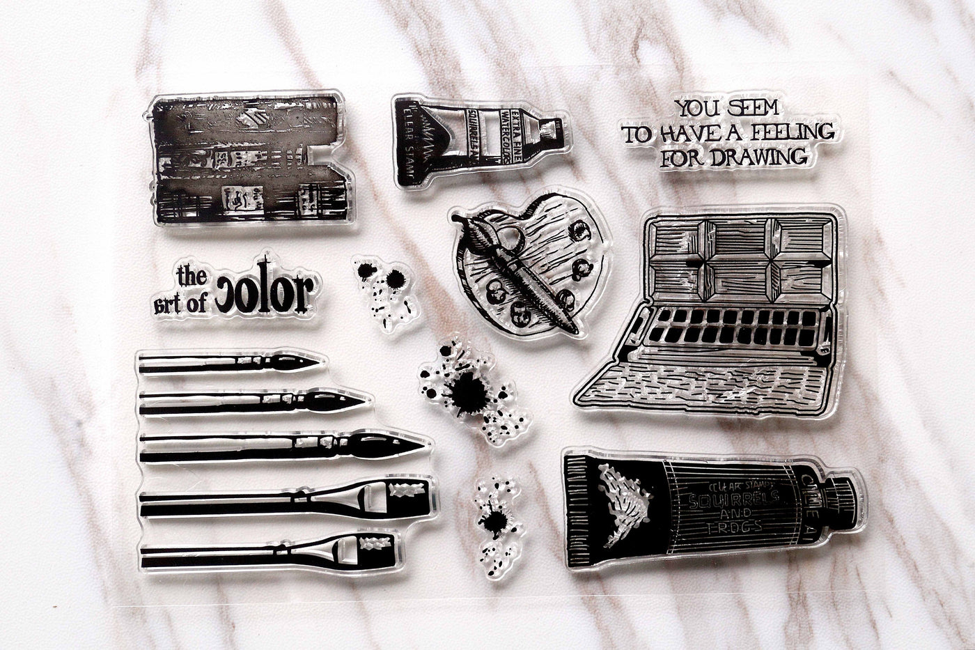 Painting tools Clear Rubber Stamp/artist Clear Stamp/journal accessaries