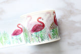 Flamingo Washi tape /cute Flamingo  Washi Tapes/Flamingo with leaves washi tape