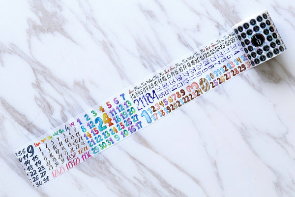 month planner 31 days  washi tape /month washi tape /wide 31 days  washi tape/to do list washi tape/colorful month washi tape