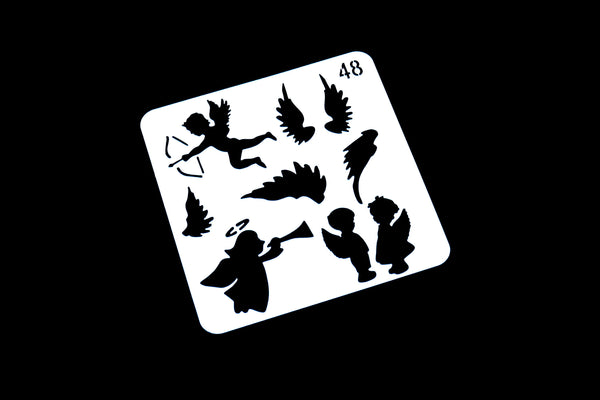 Cupid Plastic Stencil / Angel, Wings  Planner Stencil,/Bullet Journal Stencil/ Soft Plastic  /Bullet Journal Stencil/ plastic Stencil