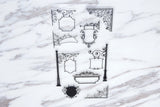 Signpost Ornamental Frame Clear Transparent Stamp/Corner Frame clar  Stamp/Rubber Stamp Planner Journal Accessories /Flower Vine Filigree