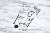 Signpost Ornamental Frame Clear Transparent Stamp/Corner Frame clar  Stamp/Rubber Stamp Planner Journal Accessories /Flower Vine Filigree