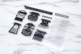 Vintage Typewriter Stamp/ Character Table  Transparent Stamp/  Type Font  Rubber Stamp/