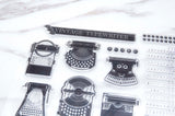 Vintage Typewriter Stamp/ Character Table  Transparent Stamp/  Type Font  Rubber Stamp/