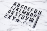 Distressed Grunge Alphabet Transparent Stamp/  Upper Case Rubber Stamp/Block Letters clear stamp /Stencil,Splatter Splash clear stamp