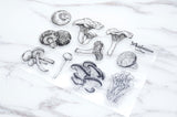 Mushroom clear Stamp/Mushroom Clear Transparent Stamp/Fungi Rubber Stamp/ Planner Bullet Journal, Fungus, Food, Nature, Forest