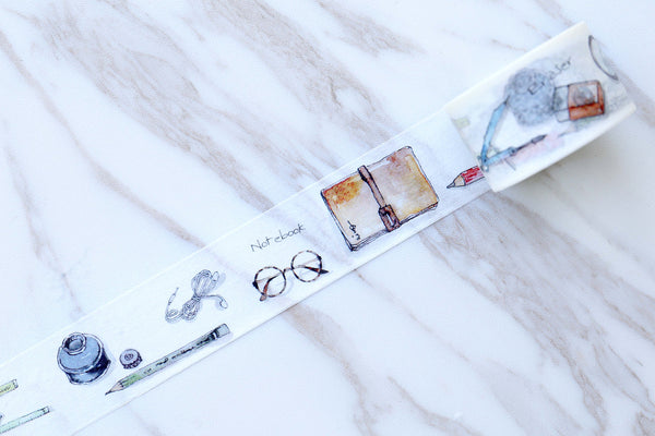 Stationery Washi Tape, pen washi tape/ Pastel Washi Tape/ Travel Journaling Gift Wrap Tape/ Deco Tape/Colorful Washi Tape