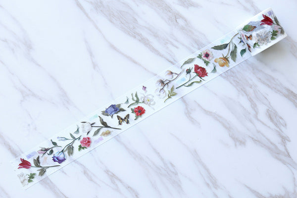 Rose with butterfly  Washi Tape/ flowers and butterfly  Washi Tapes/Japanese washi Tape/Decorative Stickers /beautiful rose and butterfly