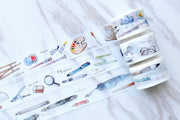 Stationery Washi Tape, pen washi tape/ Pastel Washi Tape/ Travel Journaling Gift Wrap Tape/ Deco Tape/Colorful Washi Tape