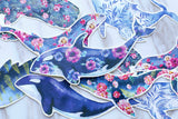 Whales stickers / blue whale Stickers/ Filofax Stickers/ocean animal stickers/Floral Scrapbook Sticker