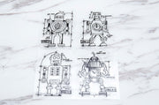 Robots  clear Stamp / Anonymous - Tim Holtz clear stamp /robots transparent stamp /rubber stamp