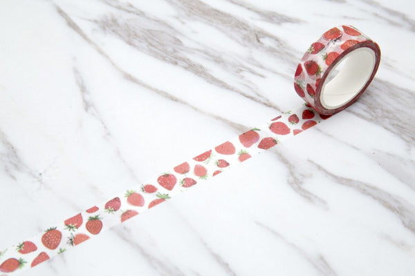 Strawberry washi tape /Cute Fruit Summer Washi Tape/Fruit washi tape/Fruit label washi tape
