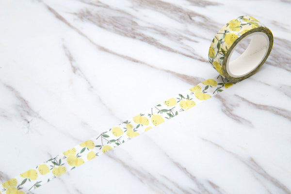 Summer fruit Washi Tape / lemon  Washi tape/Botanical Paper Craft Masking Tape/Fruit Citrus Kawaii washi tape
