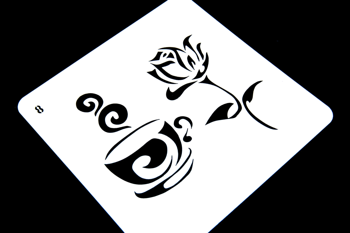 Coffee and flower Stencil  / flower Bullet Journal Stencil/Notebook Stencil /Bullet Journal Stencil/ plastic Stencil