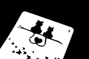 Love cats stencil/butterflies Bullet Journal Stencil/Notebook Stencil /Bullet Journal Stencil/ plastic Stencil