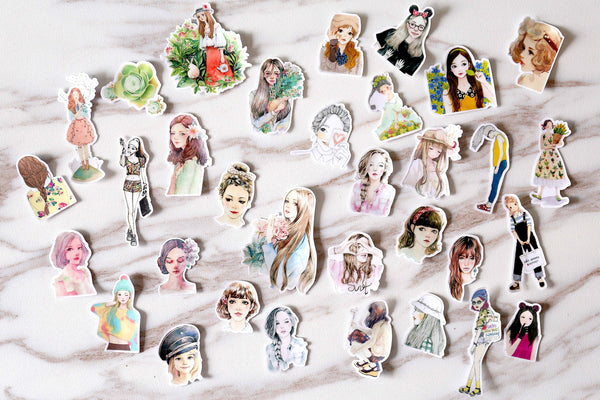 unique hairstyle sticker set/beautiful girls  Planner Stickers/ Filofax Stickers/Lap top stickers/Scrapbook Sticker