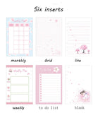 A5 / size  Cherry Blossom (Sakura)  Planner insert / Monthly Inserts/ grid insert /line insert/weekly insert /To do list/blank  planner