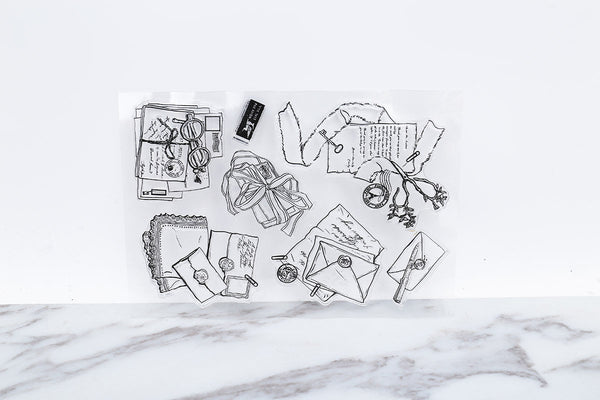 Clear stamps letter /Antique Letters stamp/ Airmail Par Avion  clear stamp/clear stamps for planners