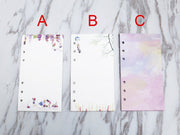 personal  Planner Inserts /colorful blank Inserts /personal size planner insert /leaves and grape planner  insert /colorful blank insert
