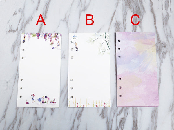 personal  Planner Inserts /colorful blank Inserts /personal size planner insert /leaves and grape planner  insert /colorful blank insert