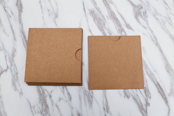 kraft paper sleeves /Recycled  Rigid Kraft Paper 3 CD Sleeves /Kraft sleeves /kraft envelope /CD envelopes