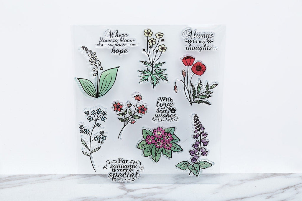 Botanic plants rubber Stamps/Planner Stamps/Stamp Set/floral Stamps/Planning accessory/