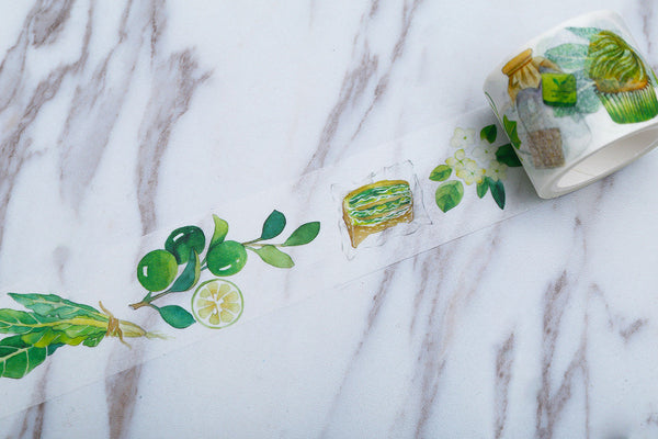 Green food Washi Tapes/ vegetable Washi Tape/kitchen Washi / Masking tape/ japanese washi tape/Planner Supplies