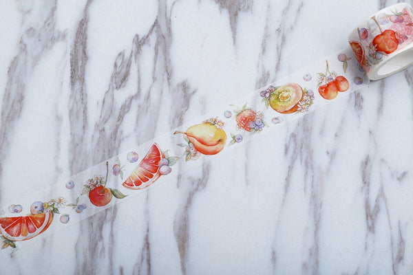 Summer fruit Washi Tapes/ peach Washi Tape/fruits Washi / Masking tape/ japanese washi tape/Planner Supplies