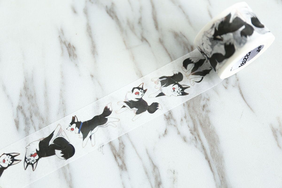 Husky Washi Tape/ dog Washi Tape/Striped Washi / Masking tape/ japanese washi tape/Planner Supplies