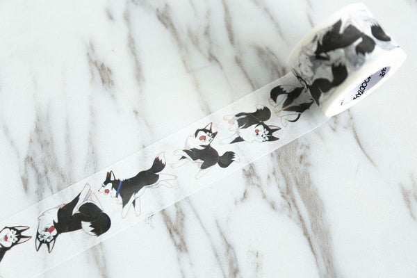 Husky Washi Tape/ dog Washi Tape/Striped Washi / Masking tape/ japanese washi tape/Planner Supplies