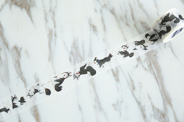 Husky Washi Tape/ dog Washi Tape/Striped Washi / Masking tape/ japanese washi tape/Planner Supplies