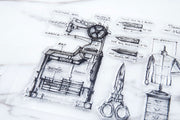 Vintage Sewing Machine Stamp/Antique Scissors Rubber Stamp/Handy Stitch Clear Transparent Stamp/  Bullet Journal, Sewing Tools
