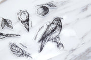 birds  clear Stamp/skull rubber Stamp/ feather clear Stamp/ Animal Stamp/ leaves clear Stamp/