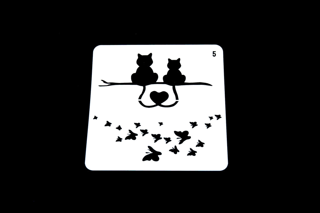 Love cats stencil/butterflies Bullet Journal Stencil/Notebook Stencil /Bullet Journal Stencil/ plastic Stencil