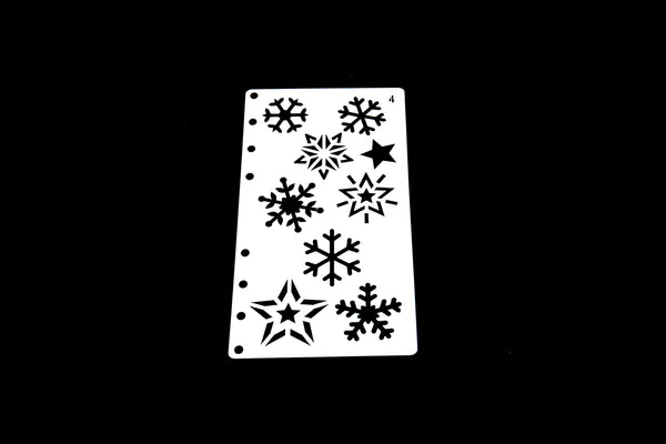 winter Bullet Journal Stencil/Snowflake stencil /Notebook Stencil/ snowflake  Bullet Journal Stencil/party stencil / plastic Stencil