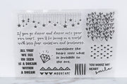 Hearts Transparent stamp /twinkle star stamp/Love Quotes clear stamp/planner clear stamp