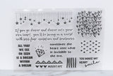 Hearts Transparent stamp /twinkle star stamp/Love Quotes clear stamp/planner clear stamp