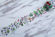 Botanical flowers Washi tape/Crafting washi  Tape /Scrapbooking Supply/botanical herb washi tape/