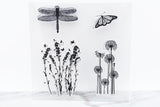Dandelion clear Stamp/dragonfly Rubber Stamp/butterfly Clear Transparent Stamp/ lavender clear stamp /  clear stamp